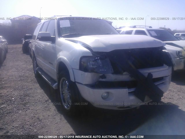 1FMFU19557LA90155 - 2007 FORD EXPEDITION LIMITED WHITE photo 1