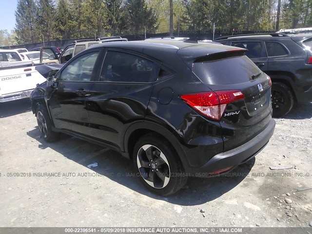 3CZRU6H76JM709637 - 2018 HONDA HR-V EXL BLACK photo 3