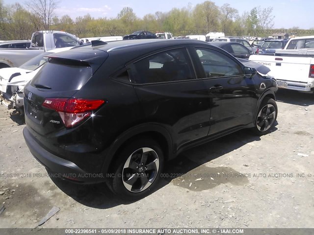 3CZRU6H76JM709637 - 2018 HONDA HR-V EXL BLACK photo 4