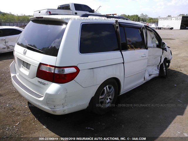 5FNRL38715B127365 - 2005 HONDA ODYSSEY EXL WHITE photo 4