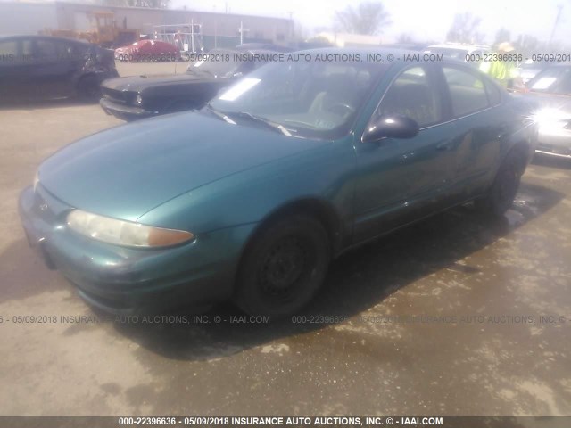 1G3NK52T8XC344110 - 1999 OLDSMOBILE ALERO GX GREEN photo 2