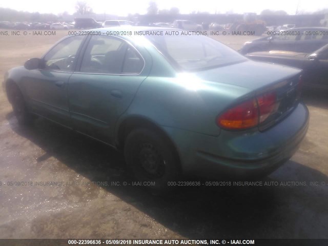 1G3NK52T8XC344110 - 1999 OLDSMOBILE ALERO GX GREEN photo 3