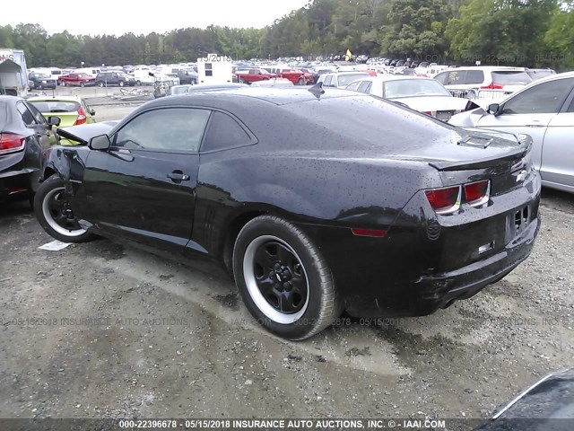 2G1FA1E34C9164600 - 2012 CHEVROLET CAMARO LS BLACK photo 3