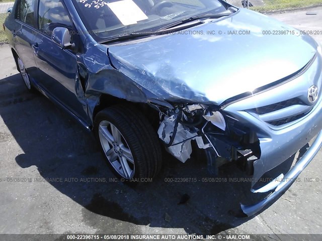 5YFBU4EE8DP178601 - 2013 TOYOTA COROLLA S/LE BLUE photo 6