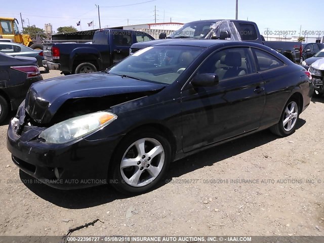 4T1CA30P34U036266 - 2004 TOYOTA CAMRY SOLARA SE/SLE BLACK photo 2