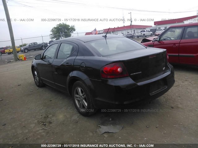 1C3CDZCB1DN590712 - 2013 DODGE AVENGER SXT BLACK photo 3