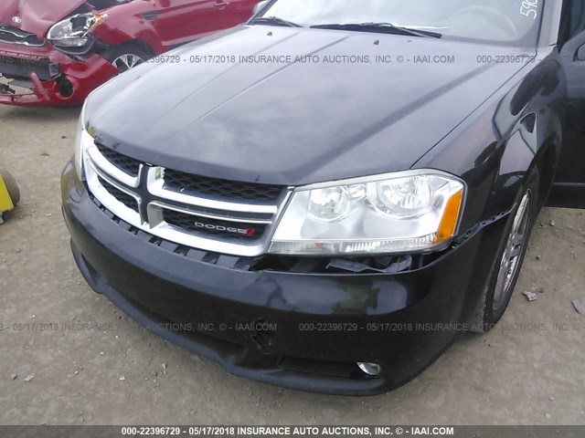 1C3CDZCB1DN590712 - 2013 DODGE AVENGER SXT BLACK photo 6