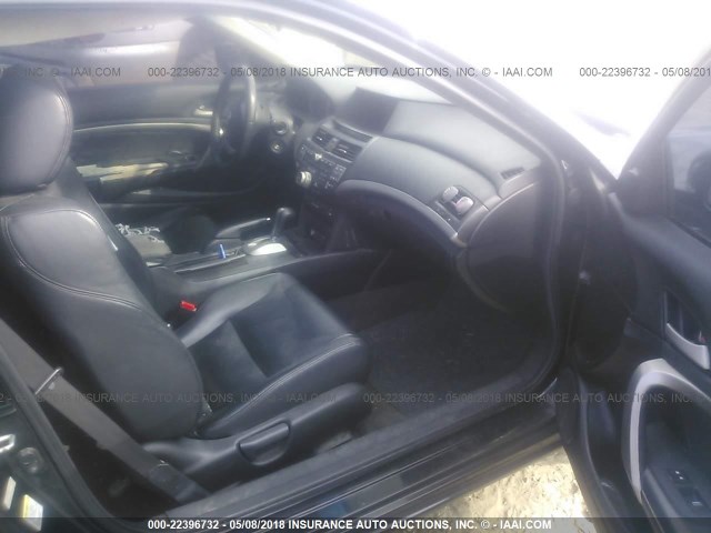 1HGCS22808A005972 - 2008 HONDA ACCORD EXL BLACK photo 5