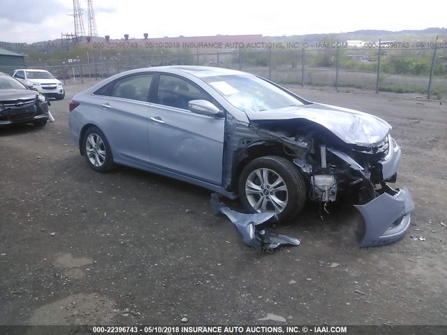 5NPEC4AC5DH558254 - 2013 HYUNDAI SONATA SE/LIMITED Light Blue photo 1