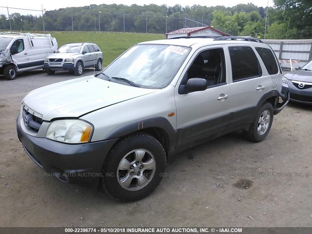 4F2CZ96123KM50457 - 2003 MAZDA TRIBUTE ES WHITE photo 2