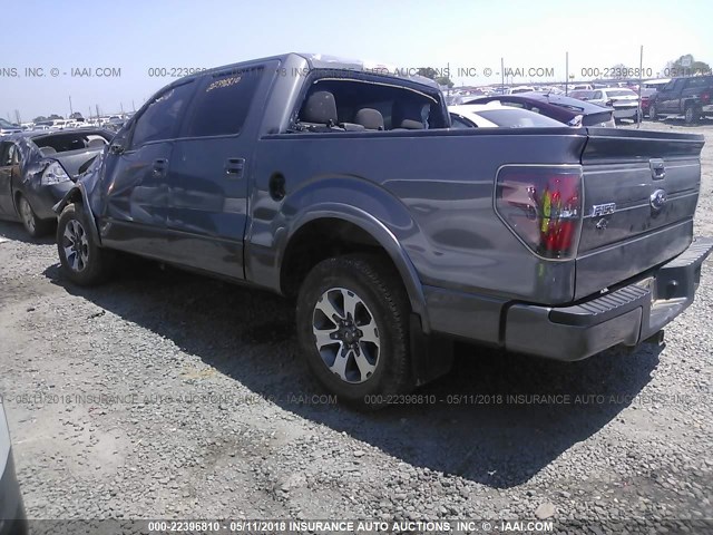 1FTFW1CF6CKD15831 - 2012 FORD F150 SUPERCREW GRAY photo 3