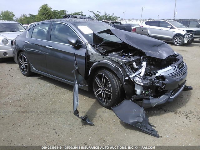 1HGCR2F5XHA031684 - 2017 HONDA ACCORD SPORT GRAY photo 1