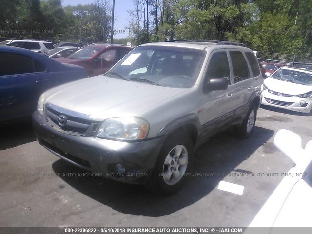 4F2YZ04143KM51811 - 2003 MAZDA TRIBUTE LX BEIGE photo 2