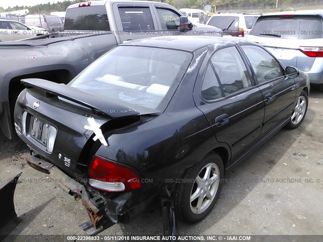 3N1BB51A11L003892 - 2001 NISSAN SENTRA SE BLACK photo 4