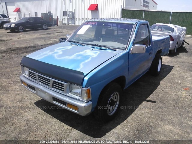 1N6SD11SXSC312277 - 1995 NISSAN TRUCK E/XE BLUE photo 2