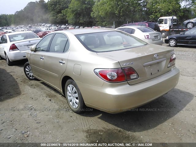 JTHBF30G330119198 - 2003 LEXUS ES 300 GOLD photo 3