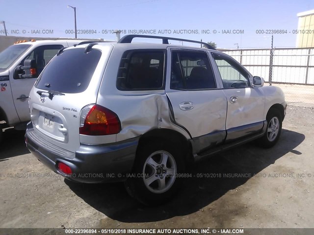 KM8SC13D03U530871 - 2003 HYUNDAI SANTA FE GLS/LX GRAY photo 4