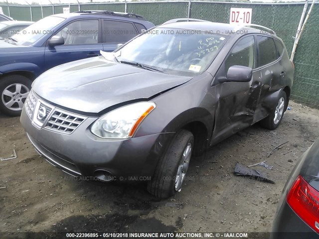 JN8AS58V39W435959 - 2009 NISSAN ROGUE S/SL GRAY photo 2