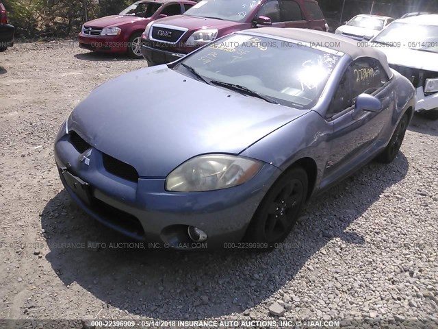 4A3AL25F97E041516 - 2007 MITSUBISHI ECLIPSE SPYDER GS BLUE photo 2