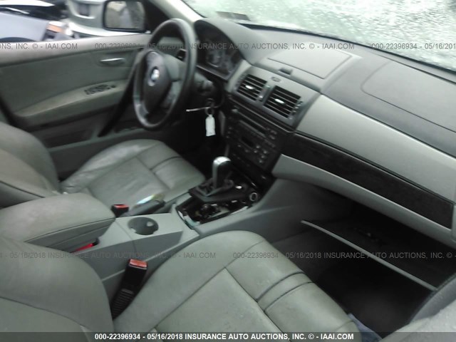 WBXPC93437WF02653 - 2007 BMW X3 3.0SI BLUE photo 5