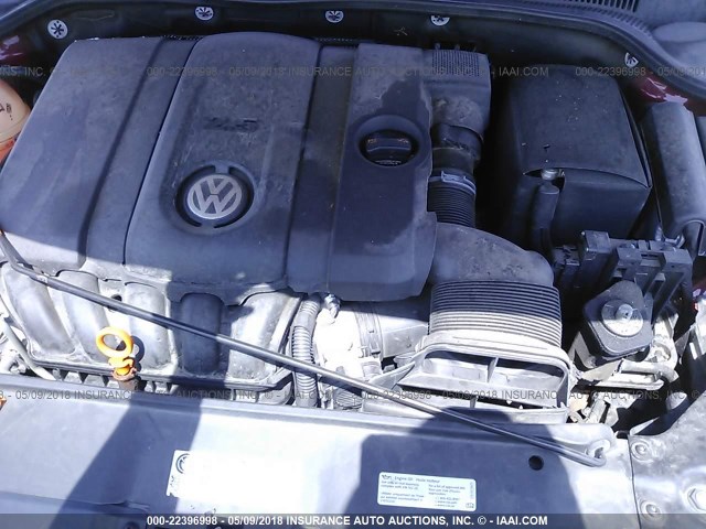 3VWDP7AJ3DM403354 - 2013 VOLKSWAGEN JETTA SE RED photo 10