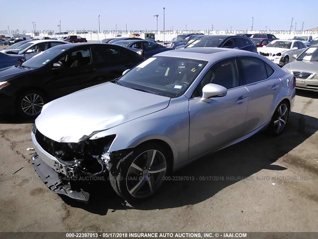 JTHBA1D28H5043103 - 2017 LEXUS IS 200T SILVER photo 2