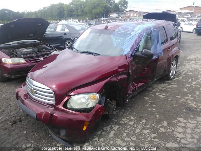 3GNCA13B79S610682 - 2009 CHEVROLET HHR LS MAROON photo 2
