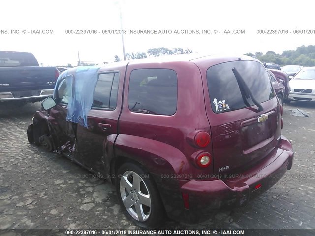 3GNCA13B79S610682 - 2009 CHEVROLET HHR LS MAROON photo 3