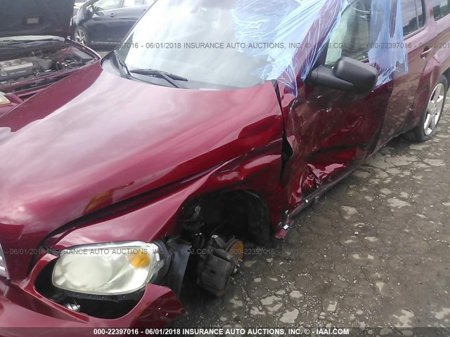 3GNCA13B79S610682 - 2009 CHEVROLET HHR LS MAROON photo 6