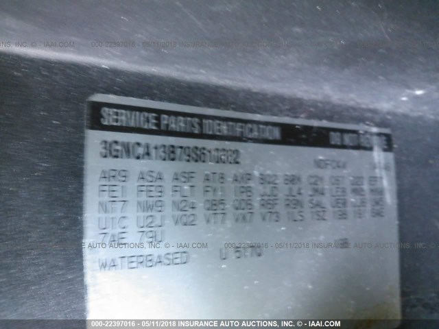 3GNCA13B79S610682 - 2009 CHEVROLET HHR LS MAROON photo 9