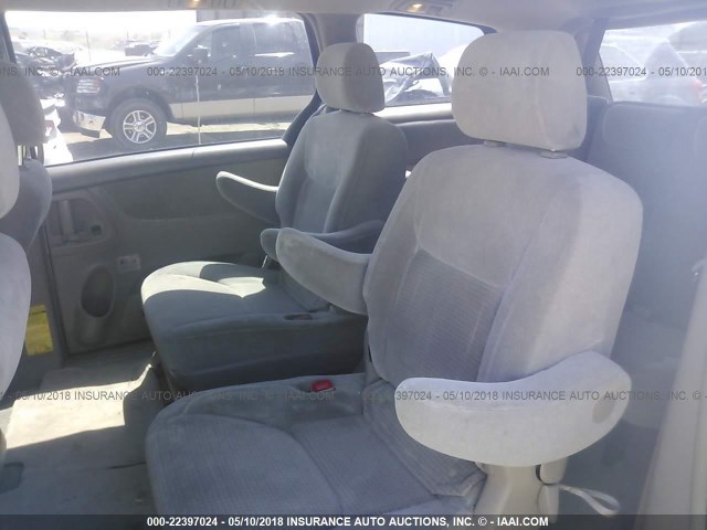 5TDZA23C86S542863 - 2006 TOYOTA SIENNA CE/LE GOLD photo 8