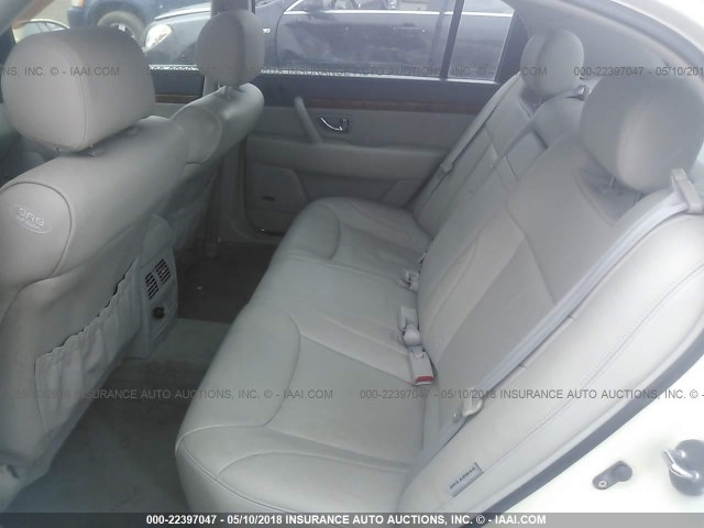 KNALD124655063232 - 2005 KIA AMANTI WHITE photo 8