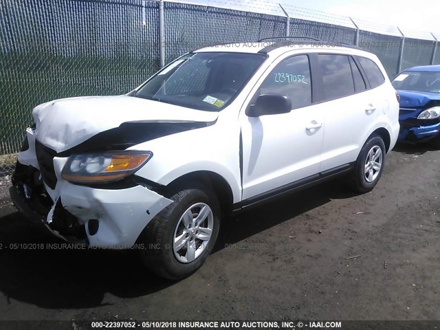 5NMSG73D89H243693 - 2009 HYUNDAI SANTA FE GLS WHITE photo 2