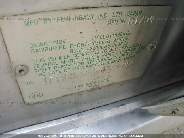 JF1SG65634G755442 - 2004 SUBARU FORESTER 2.5XS 银色 照片 9