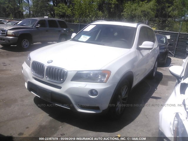 5UXWX9C59E0D38524 - 2014 BMW X3 XDRIVE28I WHITE photo 2