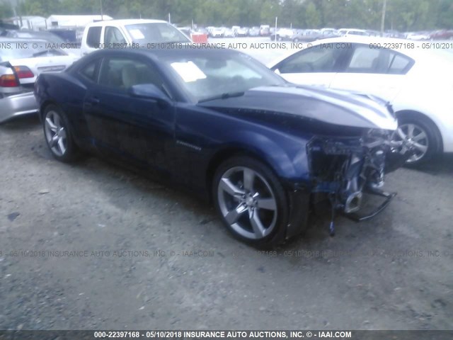 2G1FC1E35C9174563 - 2012 CHEVROLET CAMARO LT BLUE photo 1