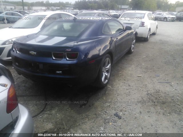 2G1FC1E35C9174563 - 2012 CHEVROLET CAMARO LT BLUE photo 4