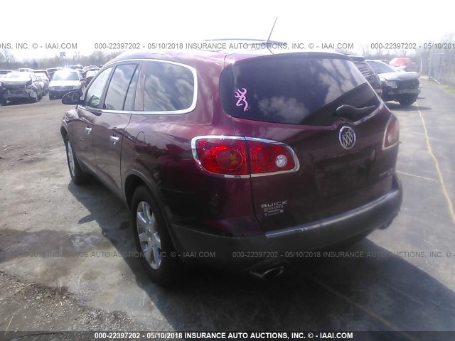 5GAER23D99J174146 - 2009 BUICK ENCLAVE CXL RED photo 3