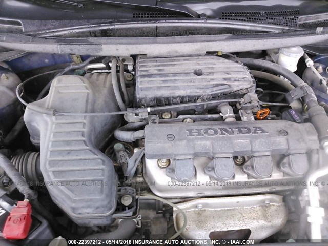 2HGES16375H512074 - 2005 HONDA CIVIC DX VP შავი ფოტო 10