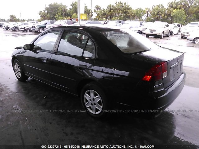 2HGES16375H512074 - 2005 HONDA CIVIC DX VP შავი ფოტო 3