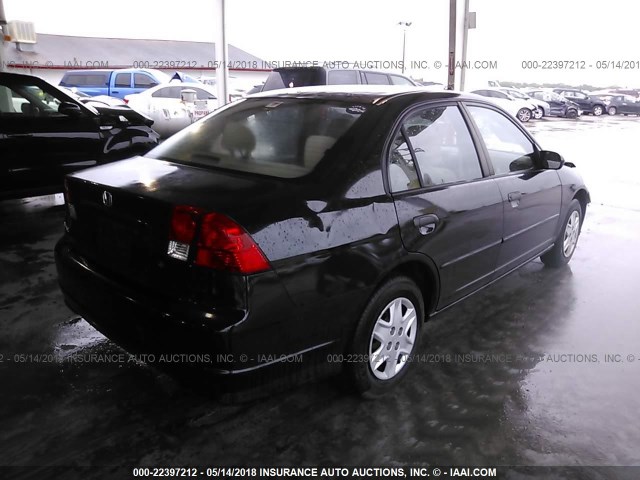 2HGES16375H512074 - 2005 HONDA CIVIC DX VP შავი ფოტო 4