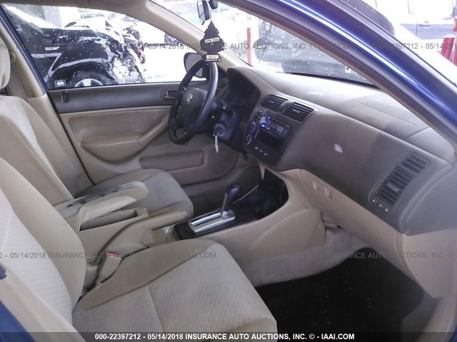 2HGES16375H512074 - 2005 HONDA CIVIC DX VP შავი ფოტო 5