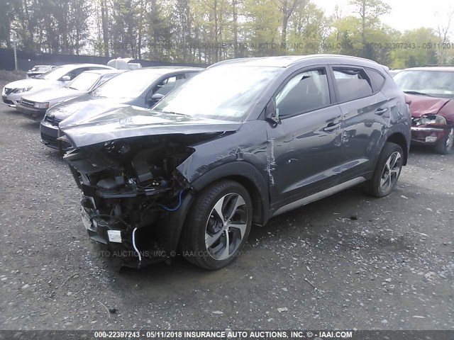 KM8J3CA27HU268864 - 2017 HYUNDAI TUCSON LIMITED/SPORT AND ECO/SE BLACK photo 2