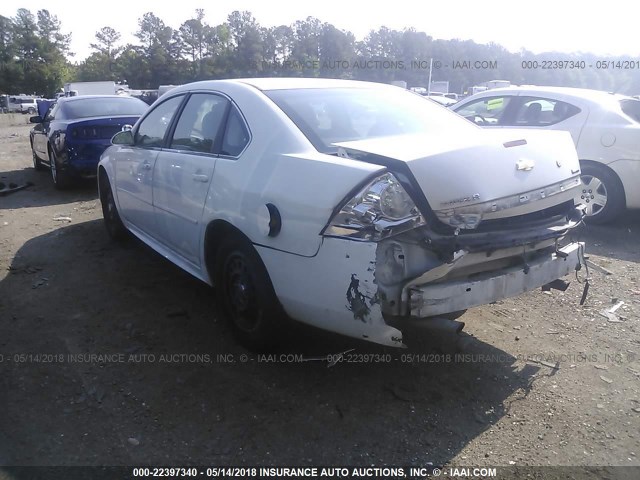 2G1WD5EM0A1262638 - 2010 CHEVROLET IMPALA POLICE WHITE photo 3