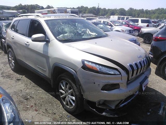 1C4PJMDS0EW282739 - 2014 JEEP CHEROKEE LIMITED TAN photo 1