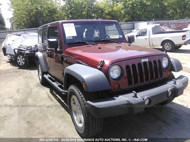 1J4BA3H19AL141972 - 2010 JEEP WRANGLER UNLIMITE SPORT MAROON photo 1