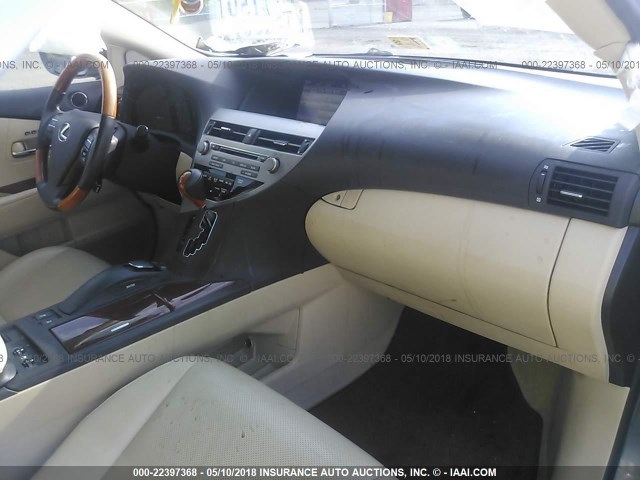 2T2BK1BA8CC129138 - 2012 LEXUS RX 350 SILVER photo 5