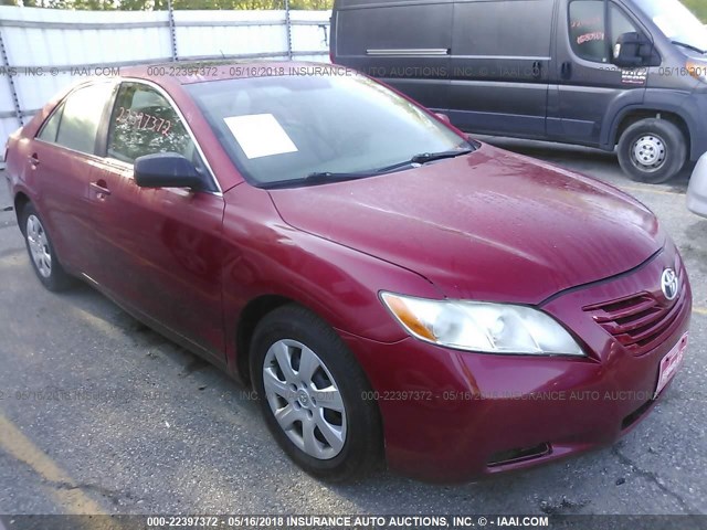 4T1BE46K78U255240 - 2008 TOYOTA CAMRY CE/LE/XLE/SE RED photo 1