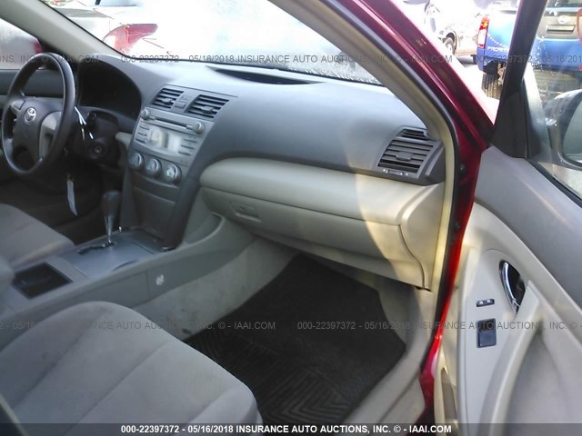 4T1BE46K78U255240 - 2008 TOYOTA CAMRY CE/LE/XLE/SE RED photo 5