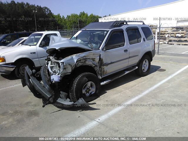 5N1ED28T22C532755 - 2002 NISSAN XTERRA XE/SE SILVER photo 2